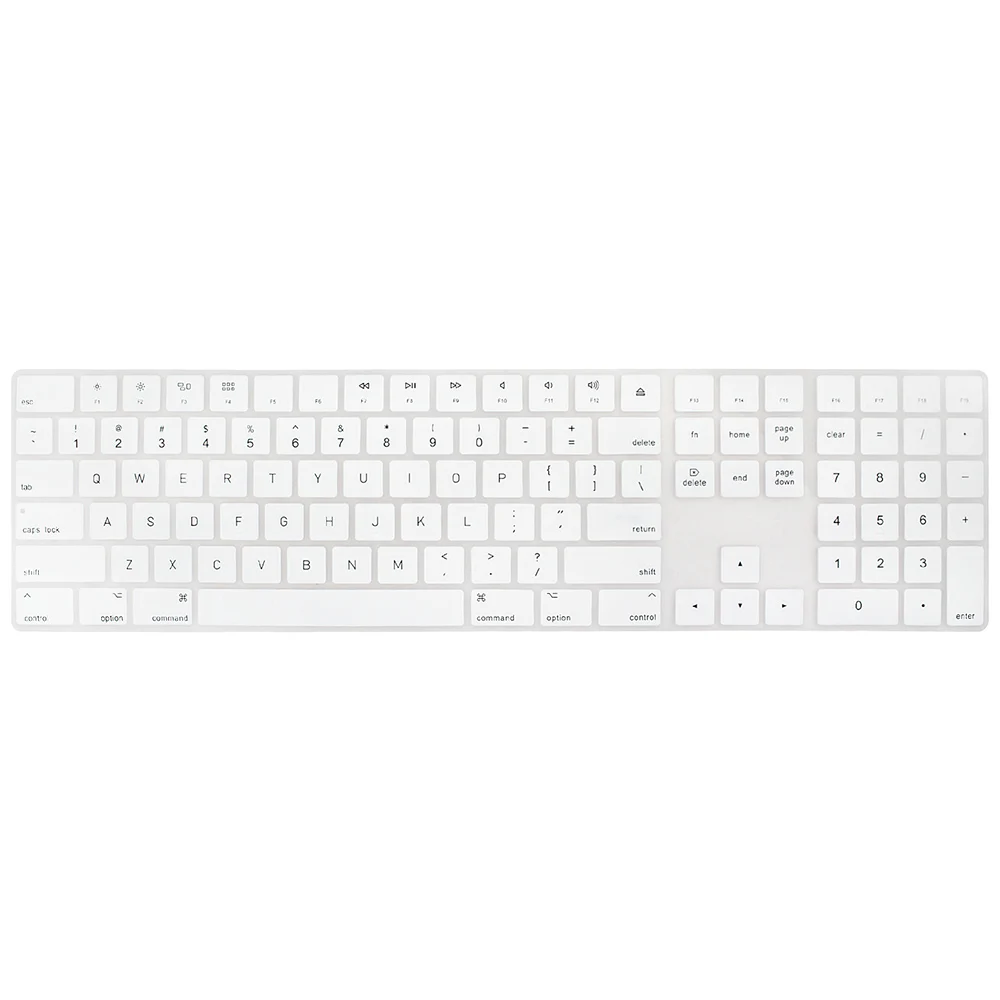 Беспроводная клавиатура с Bluetooth клавиатурой для Apple Magic Keyboard с цифровой клавиатурой US Layout A1843 - Цвет: White