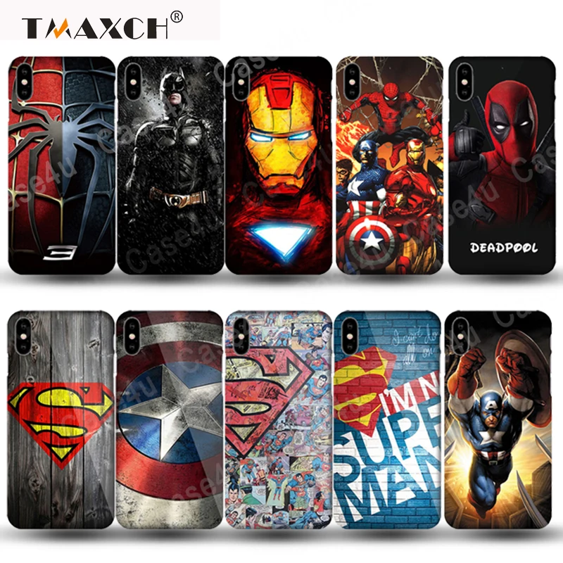 Marvel Мстители Супергерои Капитан Америка Щит Жесткий Чехол для iPhone XS 6 6s 7 8 5S Max XR