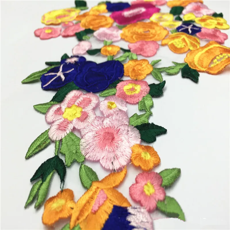 FFLACELL современный цветок розы воротник пришить нашивка аппликация значок вышитый бюст платье ручная работа, сделай сам, ремесло ткань с орнаментом стикер