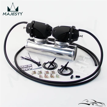 

2X UNIVERSAL TYPE-2 ADJUSTABLE BLOW OFF VALVE BOV Black +2" DUAL FLANGE PIPE TURBO