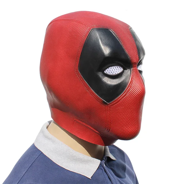 Movie Deadpool Cosplay Mask Latex Full Head Helmet Deadpool Wade Winston Wilson Party Costume Masks Adult Funny Props -