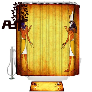 

Art Store Egypt Bathroom Mat With Shower Curtain 2 Piece Bathroom Set Shower Curtain Sets Inside Modern Indoor Women Rings