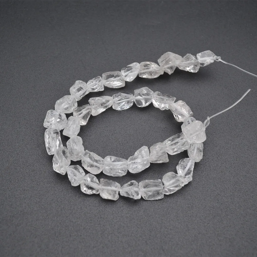 

Natural Clear Rough Crystal Quartz Small Nugget Stone Loose Beads DIY Jewelry Making Supplies