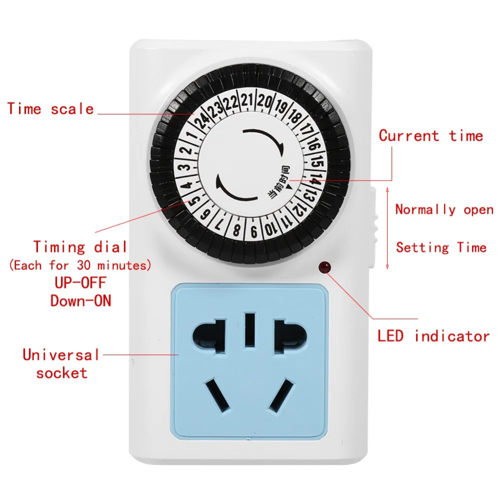 ANENG 24 часа в сутки Электрический механический настенных розеток выключатель энергосберегающий таймер розетка домашние Применение