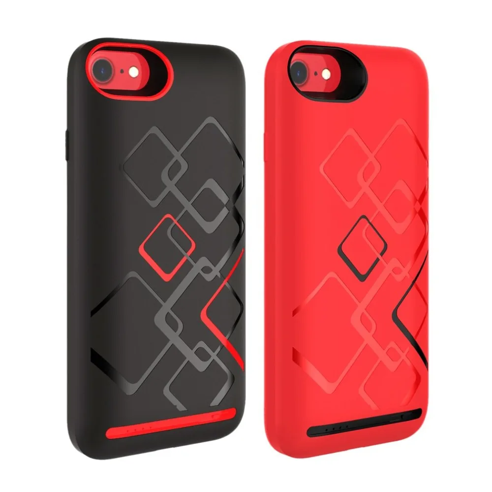 Goede Acculader Gevallen voor iPhone 6 6 s 7 8 Plus 5000 6000 mAh Power Bank Case Ultra Slim Externe Pack Backup Opladen Case Cover