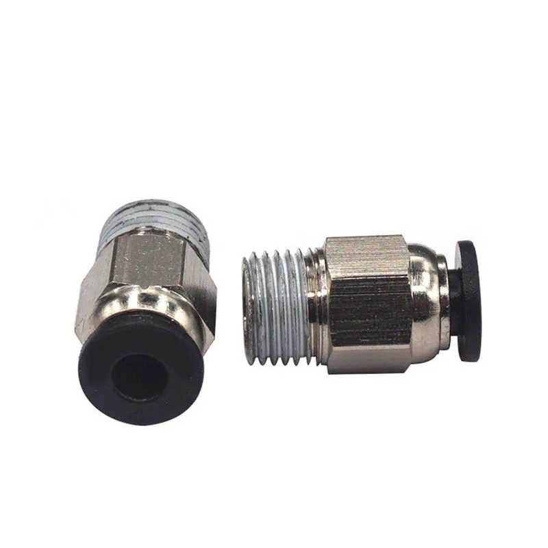

10PCS Pneumatic Connector PC4-01 1.75mm PTFE Tube Quick Coupler Feed inlet For J-head Fittings Reprap Hotend Fits 3D Printer