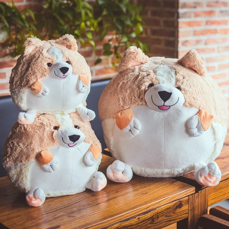 

1pcs Corgi Dog Plush Toy Plump Body Corgi Stuffed Dog Toy Doll For Kids Birthday Gift or Shop Home Decoration