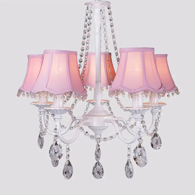Bedroom Chandelier Lights Oovov Crystal Princess Kid's Study Room