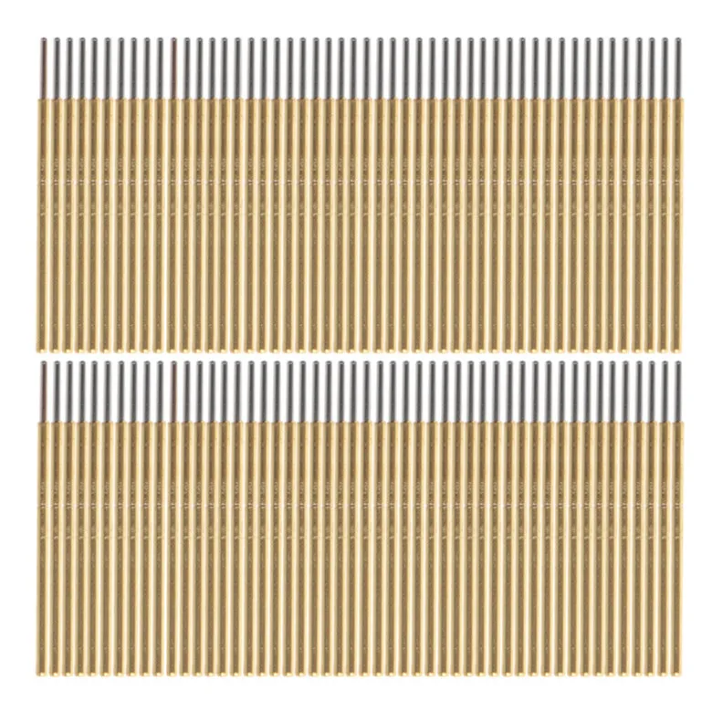 100 шт./лот, P50-J1 диаметр 0,68 мм, длина 16 мм, пружинный контактный зонд с круглой головкой, штырь для тестирования печатной платы - Цвет: Коричневый