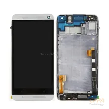LCD display Touch Screen with Digitizer Full assembly +bezel frame repair parts For HTC ONE M7
