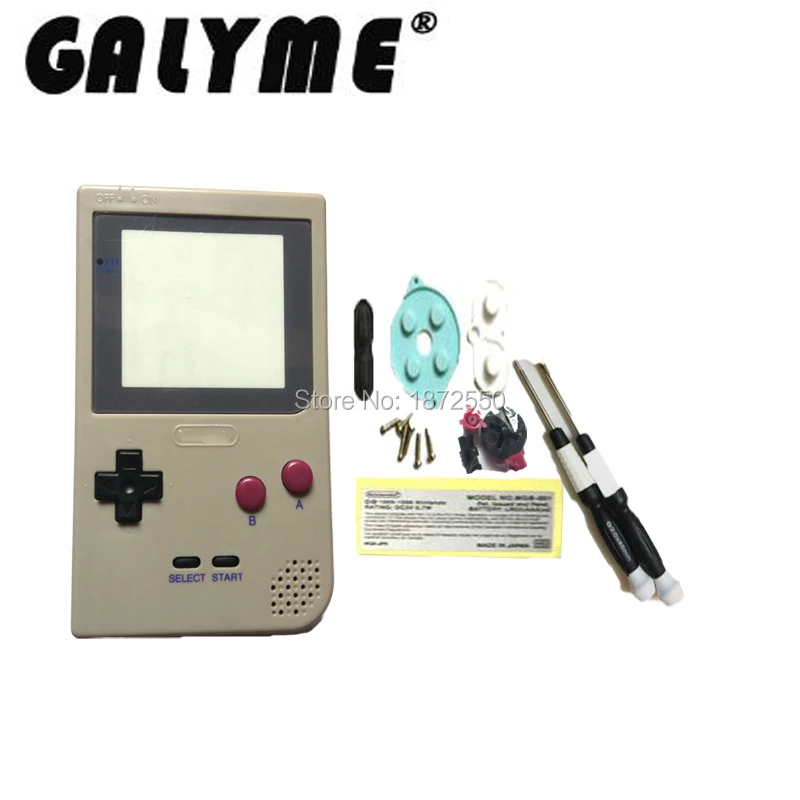 

Hot Gray Color Replacement Game Case Plastic Shell Cover Fit GameboyGB Pocket Game for GBP Console Case housing w/Scridrivers