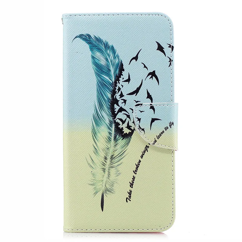 Бумажник с отделением для карт и рисунком флип чехол для LG Stylo 4 K4 K5 K7 K8 K10 G7 G6 мини Q6 Q8 V30 V20 Силиконовый чехол s Fundas B116 - Цвет: Feathers and Birds