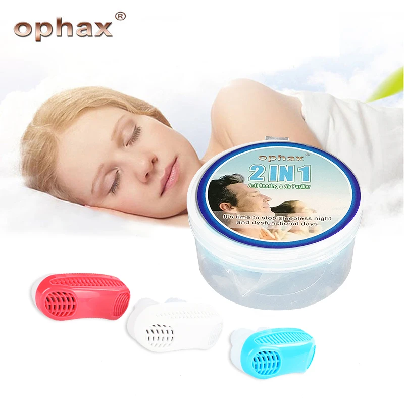 

OPHAX Silicone Stop Snoring Device Cpap Sleeping Apnea Nasal Air Purifier Health Anti Snore Ventilation Nose Breath Apparatus