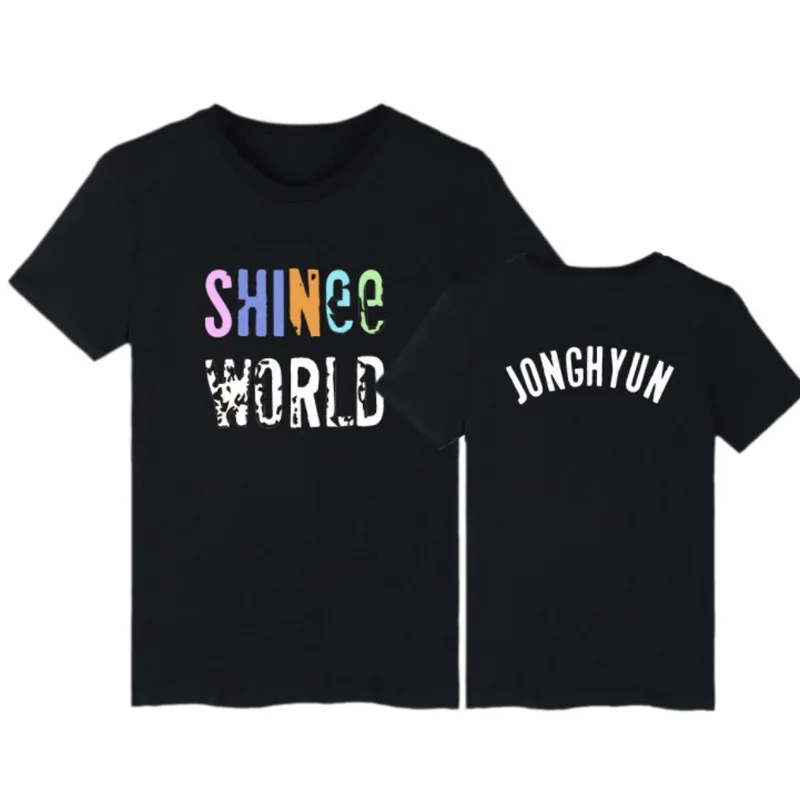 Корейская K POP KPOP SHINEE футболка Женская Мужская ONEW JONGHYUN KEY TAEMIN с надписью для