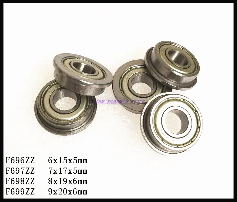 

20-30pcs/Lot F696ZZ , F697ZZ , F698ZZ , F699ZZ Flange Bearing Deep Groove Ball Bearing Mini Ball Bearing Brand New
