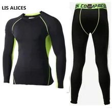 LIS ALICES, зимние комплекты термобелья для мужчин, быстросохнущее, анти-микробное, стрейчевое, мужское термо нижнее белье, мужские теплые кальсоны, Fitnes