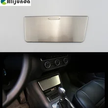 Ящик для хранения центральной консоли автомобиля из нержавеющей стали блестки Обложка Наклейка для Volkswagen vw tiguan 2010 2011 2012 2013