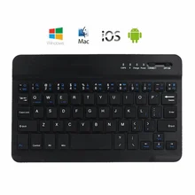 Ультра тонкая алюминиевая Bluetooth клавиатура для IOS Android Windows PC время работы 40 часов 59 клавиш качество