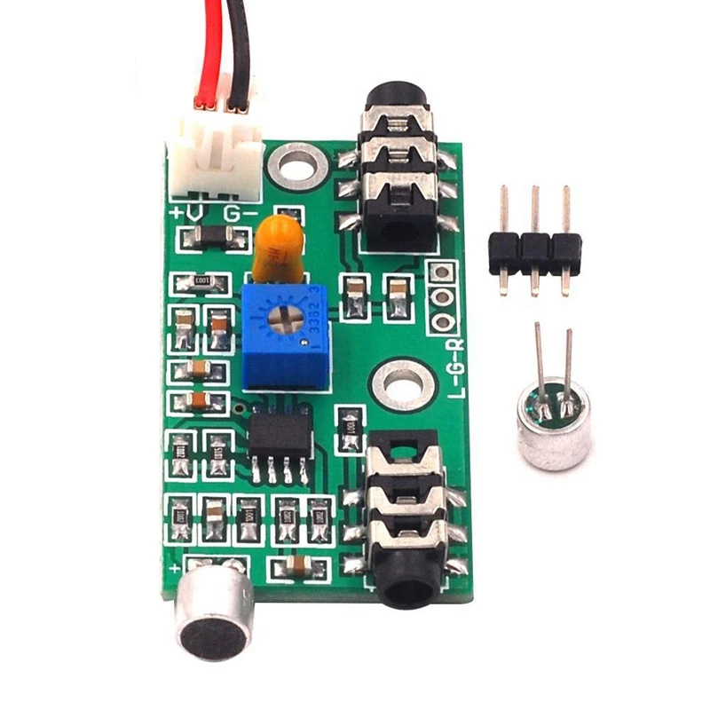 Микрофон звукосниматель микрофонный усилитель модуль усиления Регулируемый аудио усилитель цепи сигнала переменного тока Плата усилителя