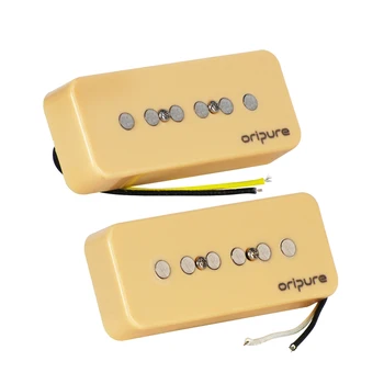 

OriPure Set of Neck & Bridge Alnico 5 Vintage P90 P 90 Soap Bar Single Coil Pickups for LP P90 Electric Guitar