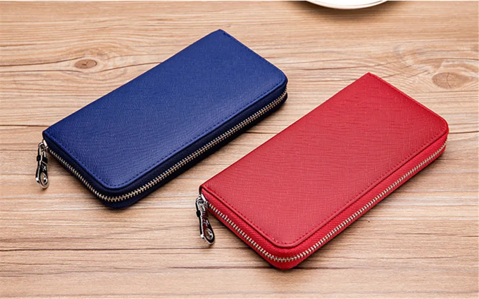 SOUTH GOOSE Men Wallet PU Leather Classic Long Clutch Wallets Male Large Capacity Credit Card Holder Women Travel Passport Purse