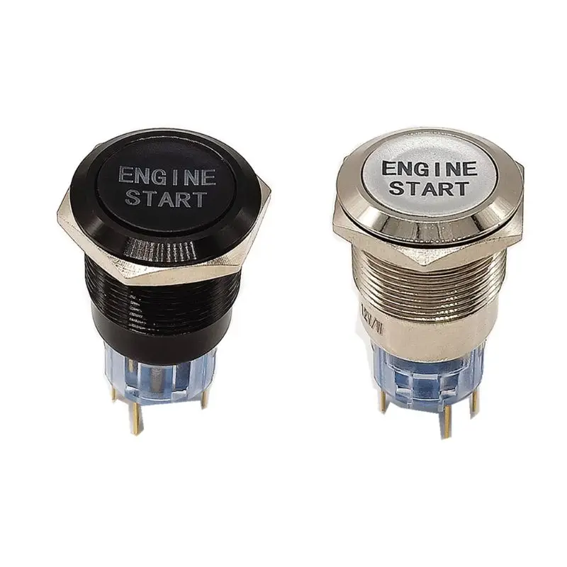 

12V Waterproof Car Engine Start Push Button Switch Ignition Starter Start Button Switch Replacement Enginee Start