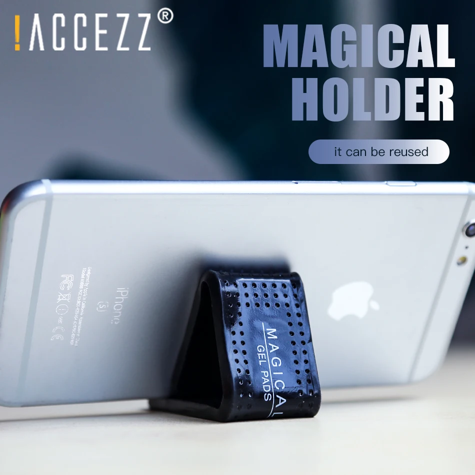 

!ACCEZZ Magic Reuse Phone Holder Stand Strong Adsorption For iPhone Xiaomi Huawei Tablet Wall Desk Car Paste Adjustable Bracket
