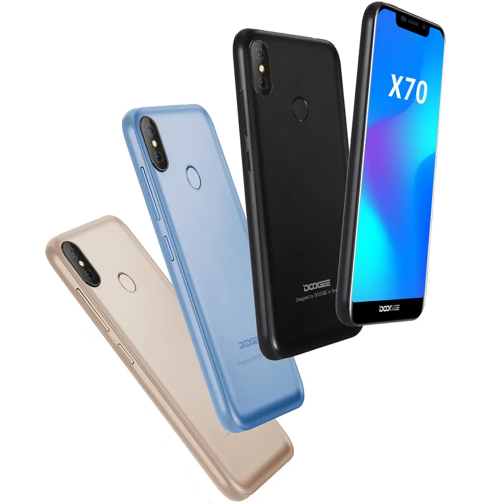 DOOGEE X70 смартфон с 5 дюймовым дисплеем четырёхъядерным процессором MTK6580 ОЗУ 2 Гб ПЗУ