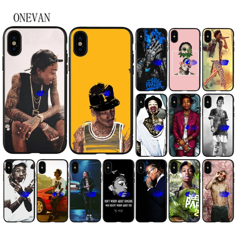 

Wiz Khalifa Hip Pop Singer black soft Phone Case for iPhone 7 8 6 6S Plus X XS MAX 5 5S SE XR Cover