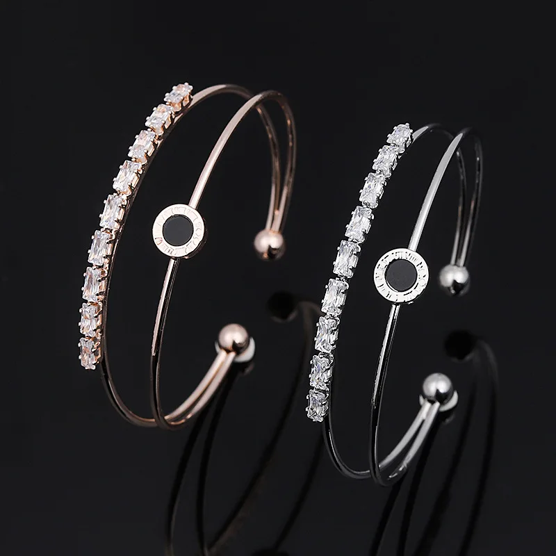 

New Fashion Roman Style Woman Bracelet Wristband Crystal Bracelets Gifts Jewelry Accessories Fantastic Wristlet Trinket Pendant