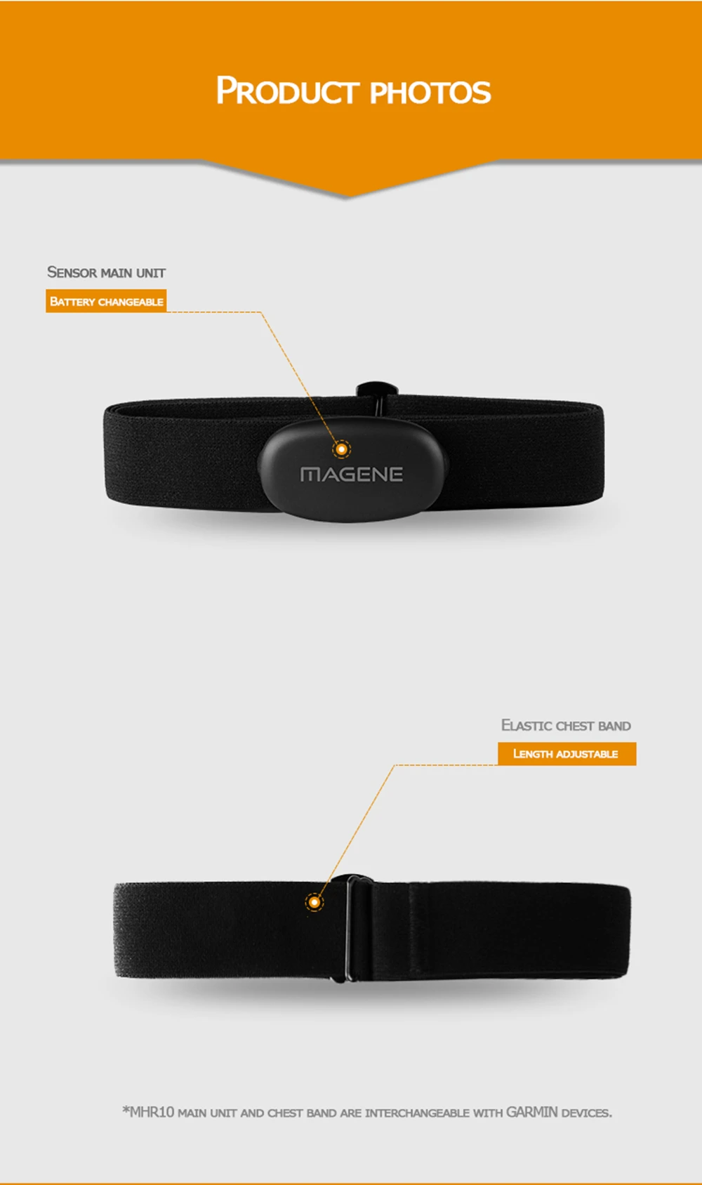 Magene MOVER MHR10 двойной режим ANT+ и Bluetooth 4,0 датчик сердечного ритма с нагрудным ремешком