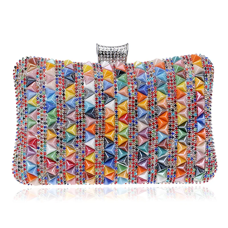 

Evening Bag For Women 2019 New Luxury Diamond Clutch Bag Ladies Party Hands Bags Small Square Chain Purses High Quality Bolsa