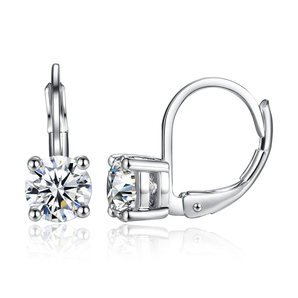 

Fashion Jewelry Luxury Sliver Earring for women white circle Fashion Silver Plated earrings KUAYHXKS