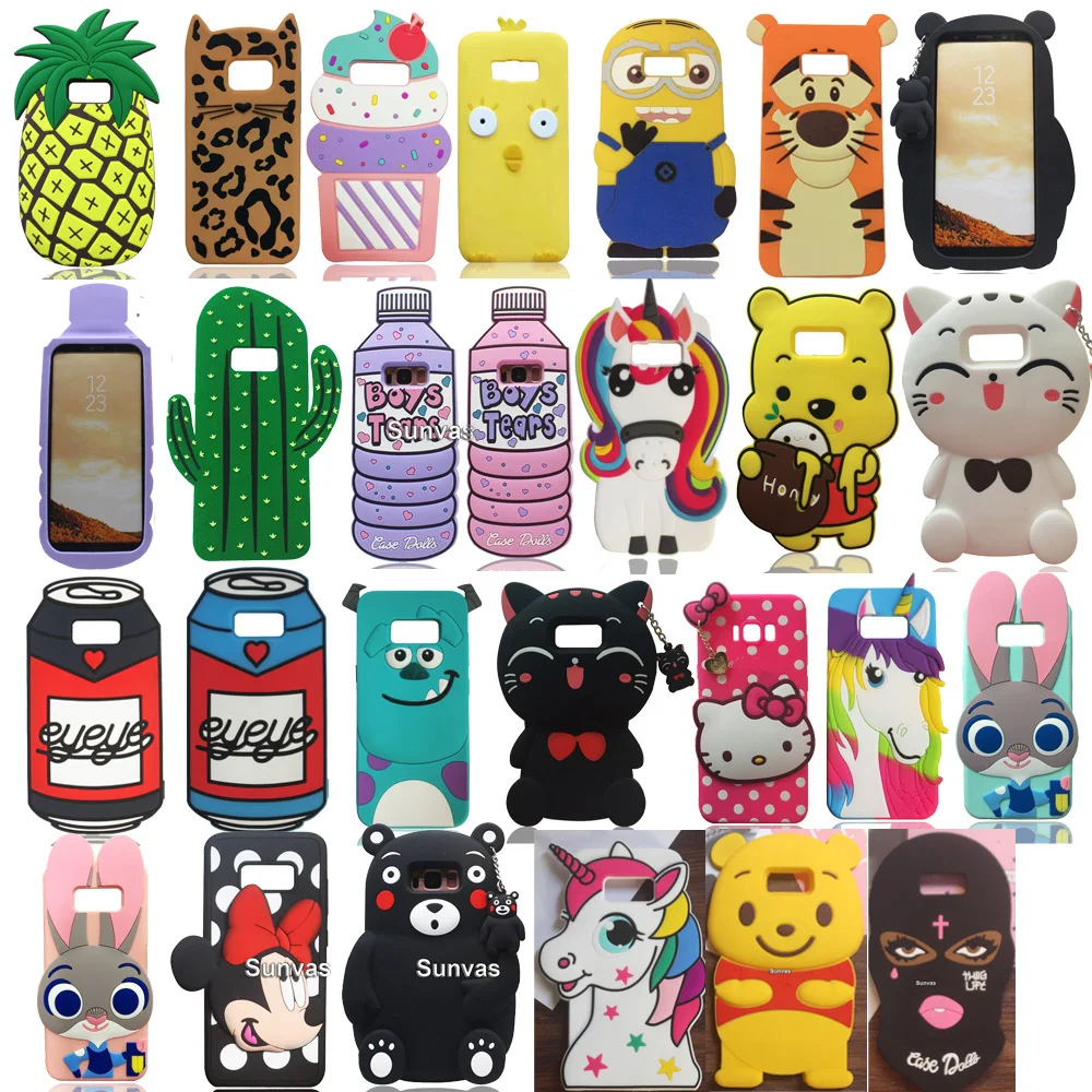 

For Samsung Galaxy S8 / S8 Plus 3D Case Phone Cases Cartoon Unicorn Soft Silicone Cover Skin Shell Fundas Coque Capa Shockproof