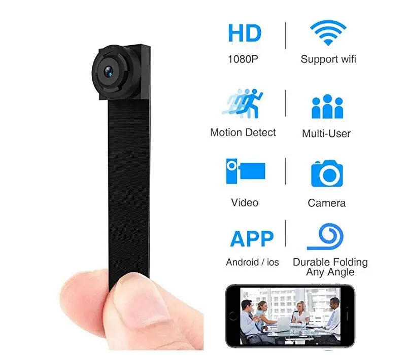

HD 1080P DIY Portable WiFi IP Mini Camera P2P Wireless Micro webcam Camcorder Video Recorder Support Remote View TF card