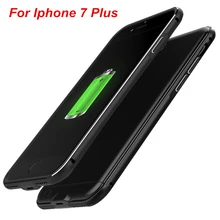 Для Iphone 7 Plus Мощность случае 4000 мАч металлический корпус Батарея Зарядное устройство крышка смарт для Iphone 7 Plus Мощность случае 5,5 дюймов Капа