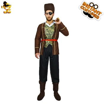 

Adult Men's Caribbean Pirate Costume Cosplay Pirate Outfits in Halloween Party Imitation Caribbean Pirate Costumes