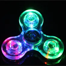 Творческий светящийся светодиодный свет ручной Спиннеры-мячики прозрачный узор изменения ручная вертушка Golw в темное время суток, игрушка для снятия стресса, игрушки для детей