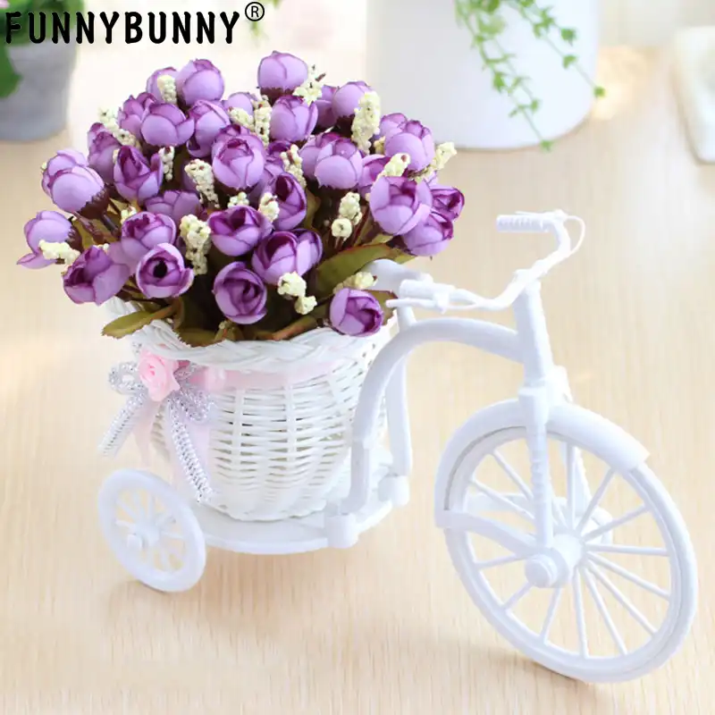 FUNNYBUNNY Мини садовые искусственные цветочные шелковые розы Ddisy ручной работы