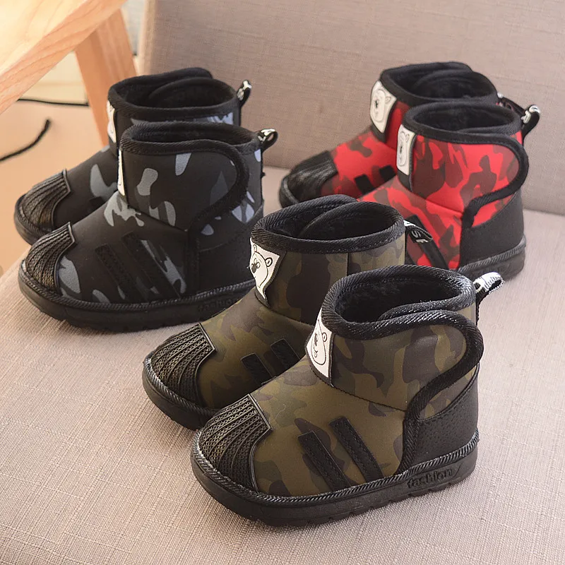 2018 Winter Fashion Kids Snow Boots 1 To 5 Years Old Baby Boys And
