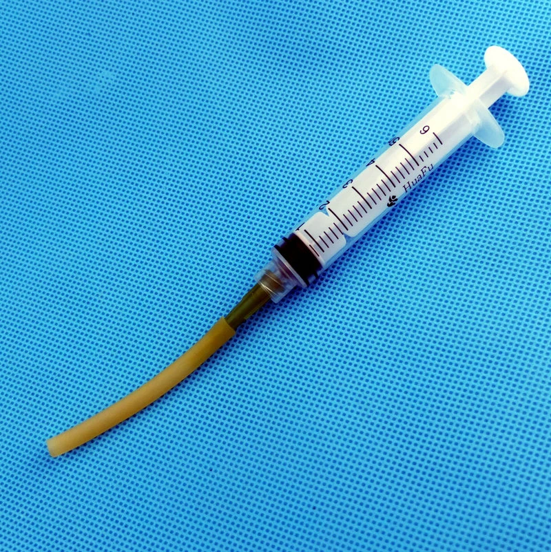 5pcs/lot Animal Pet Oral Feeding Syringe With Latex Tube Od=5mm Id=3mm Needle Bird Feeders