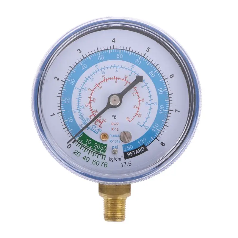 

New Air Conditioner R404 R134A R22 Refrigerant Low Pressure Gauge PSI KPA Blue Drop Shipping Support