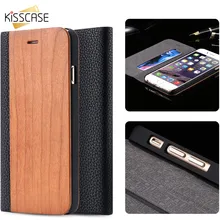 Kisscase Бамбук Дерево флип чехол для iPhone 6 6 S плюс 6 S книга кожаный чехол для iPhone 7 плюс подставка держатель Слот для карты Wallet Case