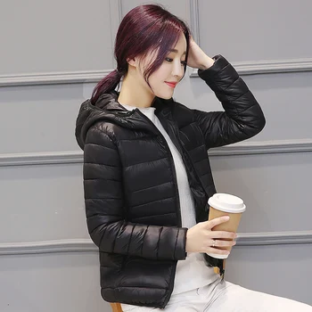 

2019 Special Cotton-padded Clothes Self-cultivation Short Cotton-padded Jacket Code Frivolous Down Winter Clothes Even Hat Loose