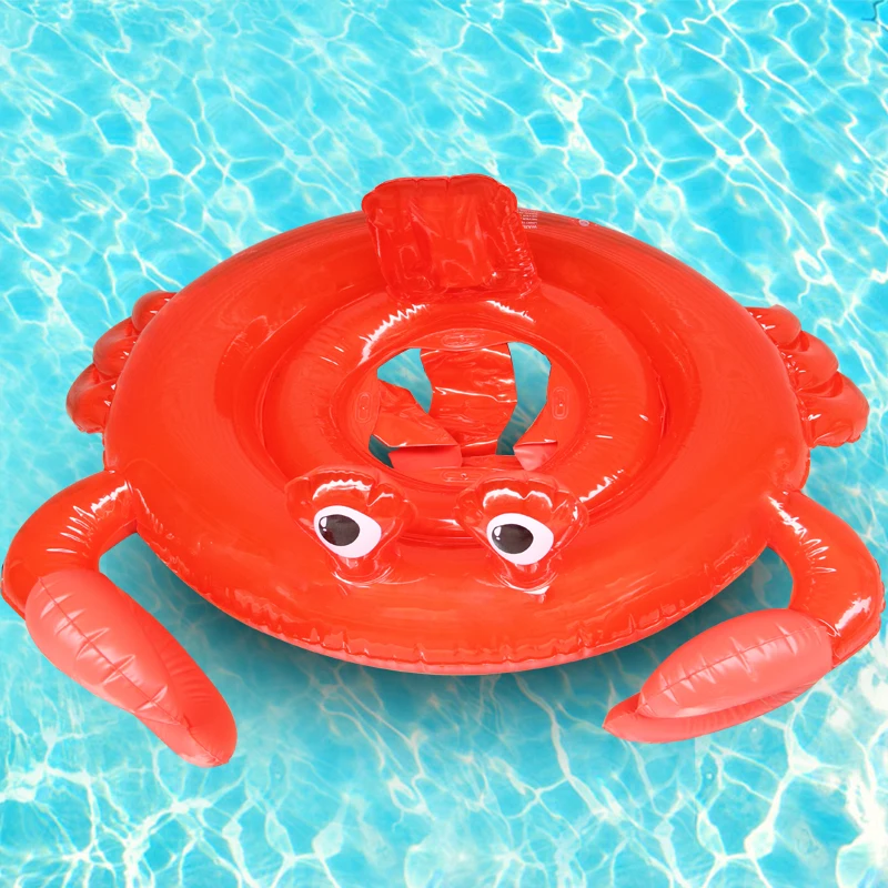 Оригинальный детский красный краб сиденье кольцо детские надувные сиденья спасательный круг
