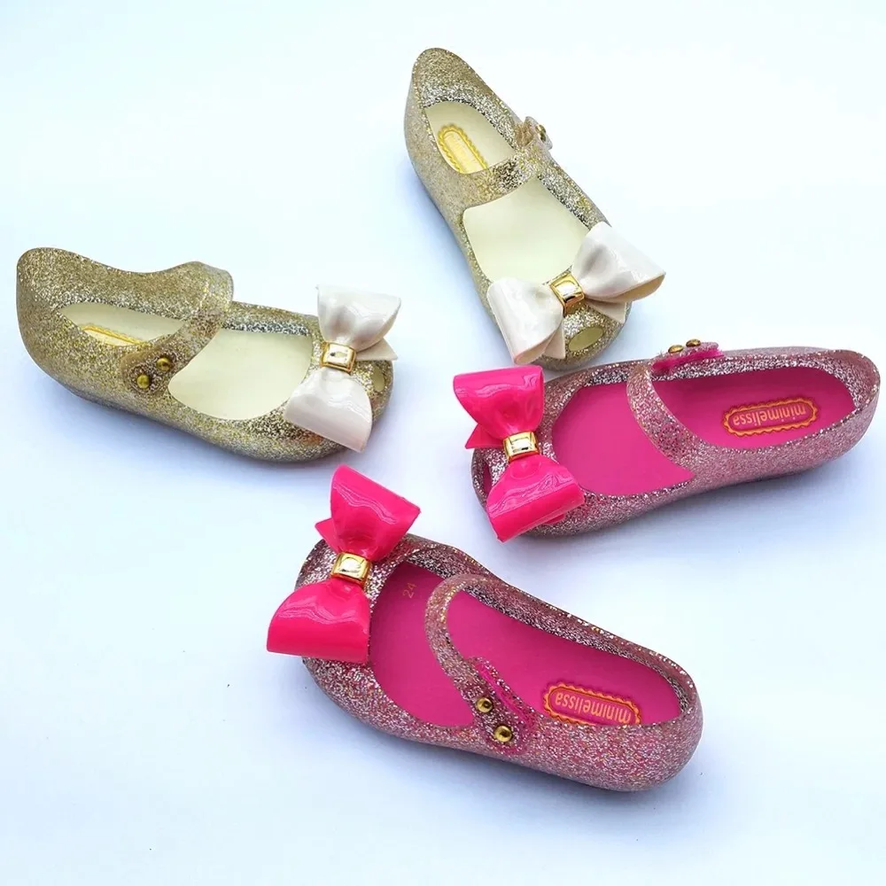 Mini Melissa Ultragirl/прозрачная обувь с бантом для девочек Сандалии Новинка 2020 года