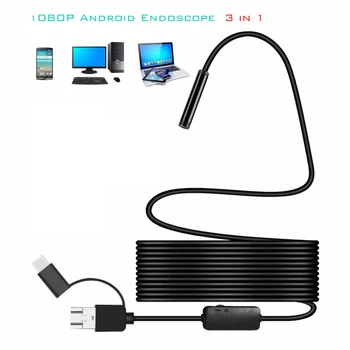 

All New Full HD 1080P Micro USB/Type-c/USB Computer Endoscope Borescope Tube Waterproof Inspection Endoscope Camera For Android