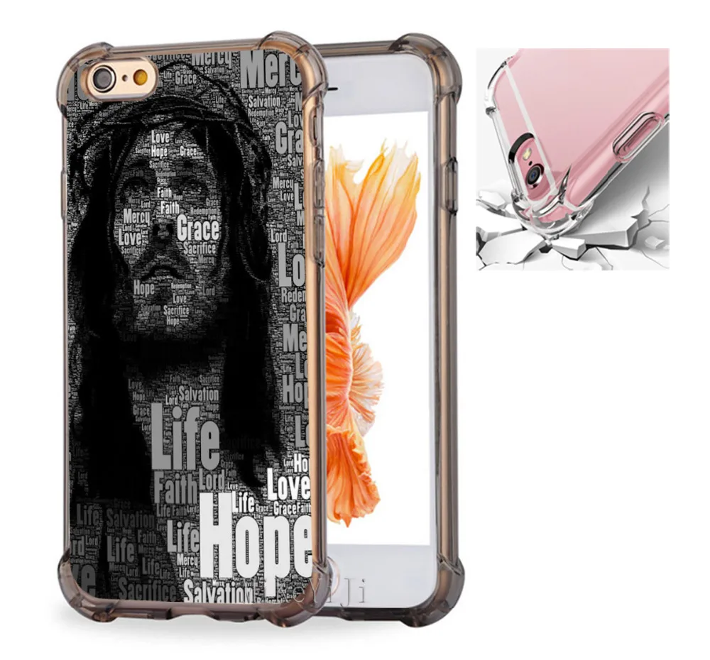 Anti Shock Case Cover For iPhone X 6 6S 7 8 8Plus Proof Jesus Christ Motivational Inspirational #20239 |