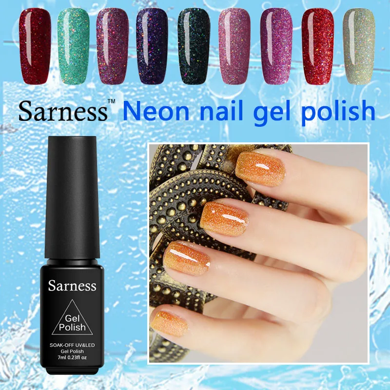 Sarness Gelpolish Shimmer Rainbow Glaze UV Gel Polish Neon Gel Lak Semi Permanent Varnish Nail