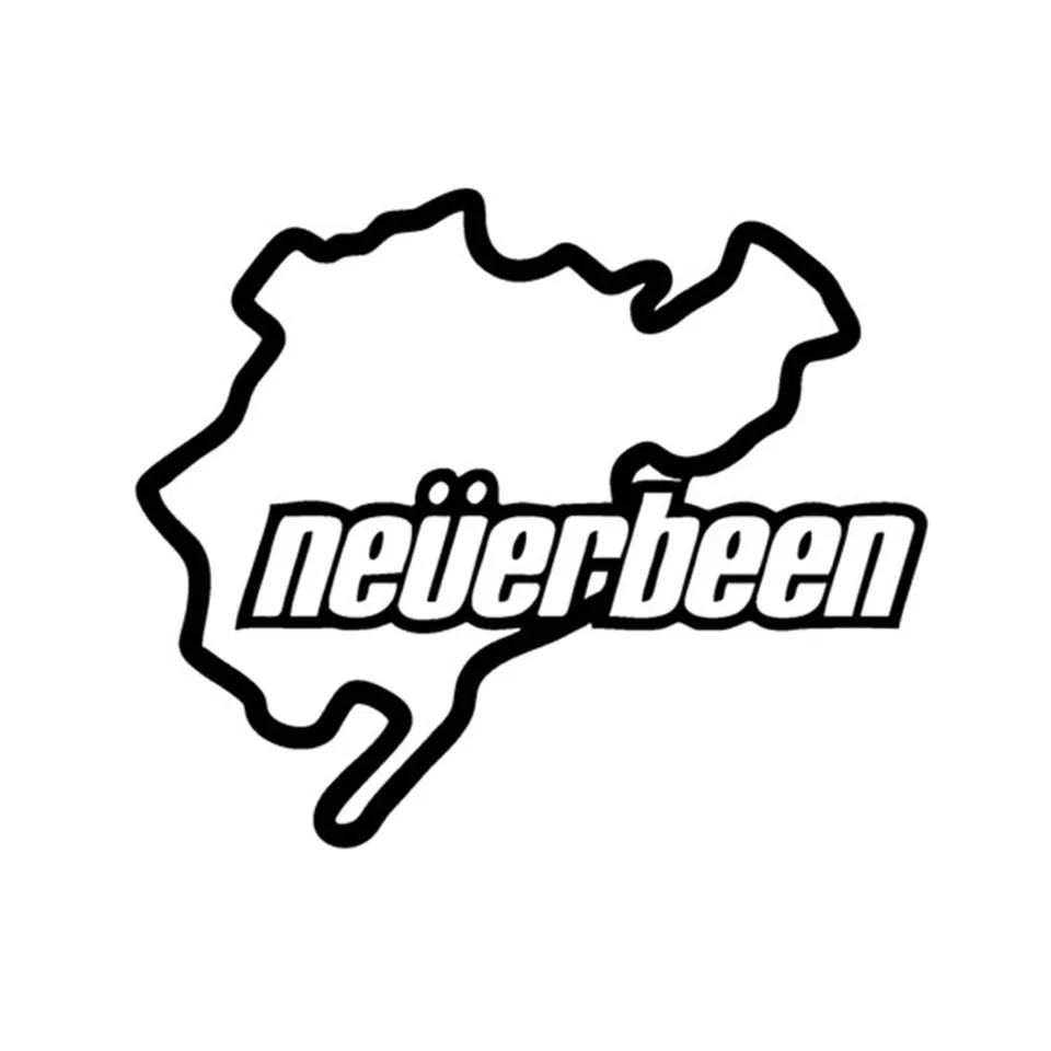 Funny NEVERBEEN car stickers nurburgring Reflective decal JDM Dubber drift Car Truck Window Bumper (2)